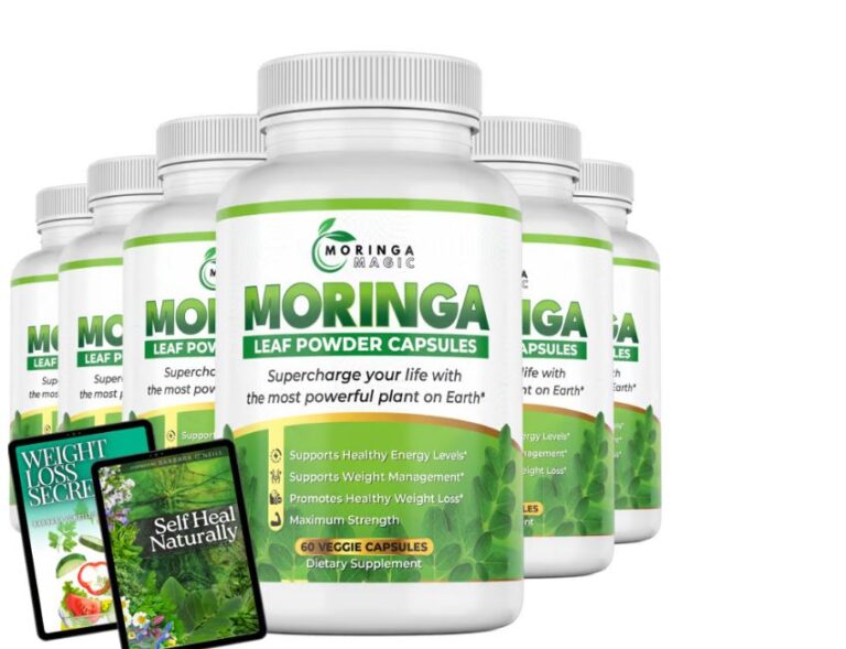 Combo of 6 bottles of Moringa Capsules and 2 corresponding ebooks as gifts.